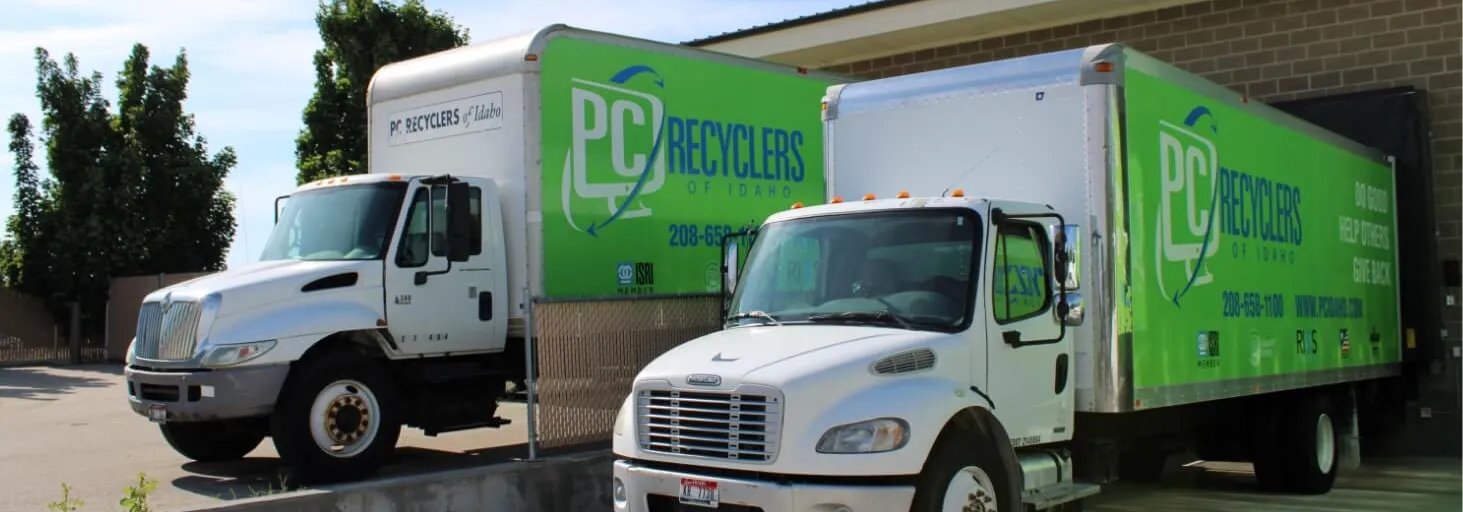 PC Recyclers of Idaho pickup trucks at our Meridian facility